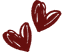 Decorative hearts icon